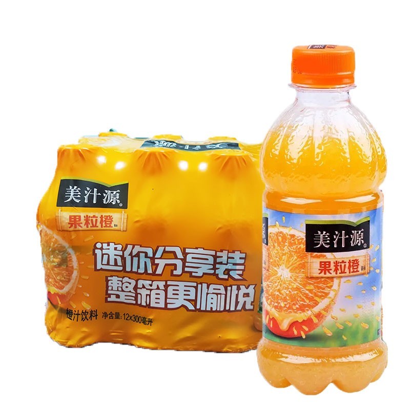 美汁源果粒橙橙汁饮料/瓶/300ml
